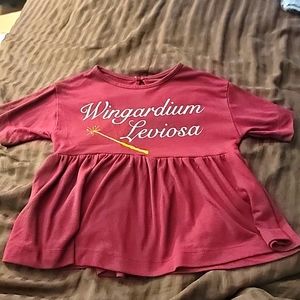 Harry Potter Wingardium Leviosa Wand Shirt Girls XS